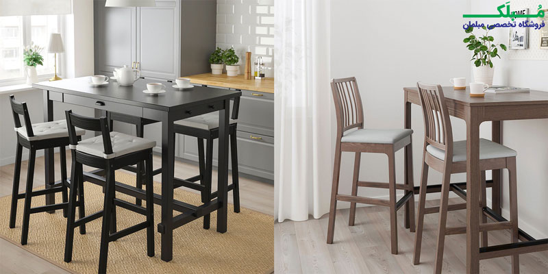 دو مدل ست میز و صندلی بار چوبی ایکیا